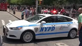 NYPD responding and stuck in traffic