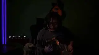 Guitar solo improvisation on melodic metal track key in Am