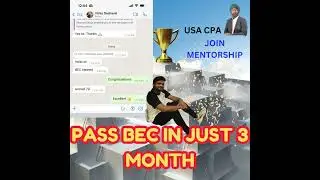 US CPA BEC  Exam Pass In Just 3 Month  I CPA BEC Result I US CPA Coaching #uscpabec #uscpacoaching