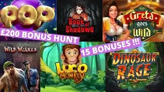 &pound;200 Online Slots Bonus Hunt 15 Bonuses : Wild Walker, Pop, Iron Bank, Razor Shark, Revolution +