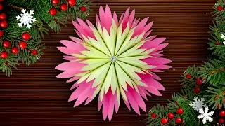 Wow!❄️ Christmas Paper Snowflake ❄🌲 | how to make snowflakes #Christmasideas #paper #DIYsnowflake