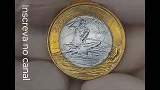 Moedas antigas ,olimp&iacute;adas, canoagem , rio 2016 ,de 1 real ,cunhagem 2015 , brasil , inscreva 