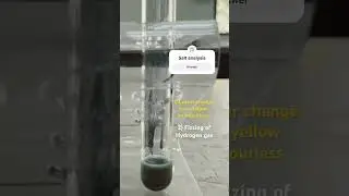 Acidified Iron III Chloride reacts + zinc powder #shorts  #alevel #shortvideo #experiment #chemistry