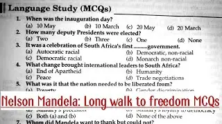 Nelson Mandela Long walk to freedom MCQs Class 10th MCQ Multiple Choice questions Objective Question