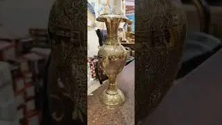 Beautiful flowers vase in Brass Metal place your order with khesarig.com