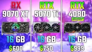 RTX 5070 Ti vs RX 9070 XT vs RTX 4080 SUPER Test at 1440P and 4K ULTRA HD !!