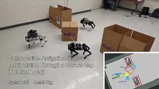 Collaborative Navigation and Manipulation of a Cable-towed Load by Multiple Quadrupedal Robots