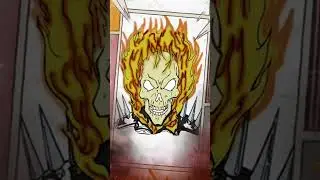 Ghost Rider Marvel Coloring Colorea #shorts #dibujo #digitalart #color #effects #marvel