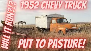 Put to Pasture 1952 Chevrolet Grain Truck! Will it Run?!? First start in 10 years! Farm Truck!