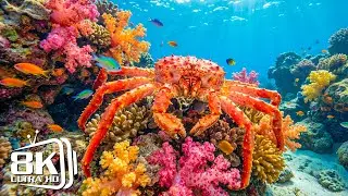 The Ocean Wonders 8K (ULTRA HD VIDEO) 🐠 Amazing Sea Animals - Relaxing Ocean Music