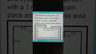 Maths scholarship exam solve in 30 sec. Area of garden