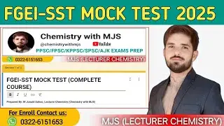 FGEI SST Mock Test Discussion by MJS|50 Important MCQ/100 Marks|Professional & English MCQ|
