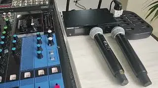 Sistema de som profissional NHSOM e caixa ativa Armer com retorno.