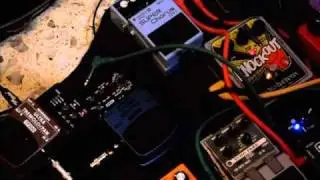 QUICK DEMO MXR DYNACOMP,behringer rv600,us600,knockout EH,Chorus ch1
