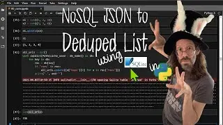 NoSQL JSON to Deduped List using SQLite in Python