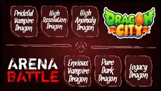 🖤Dragon City Arena Battle 3v3 | Victory Against Legacy + Pure Dark + Envious Vampire Dragon 🖤