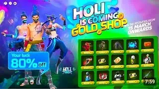 Free Fire Holi Exent 💯💯Rewards Holivet2024 ln FreeFiee Upcoming Event In Dimin