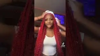 Watch her do red goddess braids on herself😳😍 #blackgirlmagic #goddessbraids #compilation