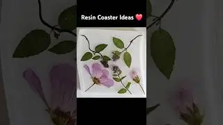 Resin coaster ideas coming to life features delicate forever flowers layered with soft greenery.