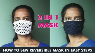 How To Make a DIY Reversible Face Mask EASY Reusable & Washable | House Of Shriya