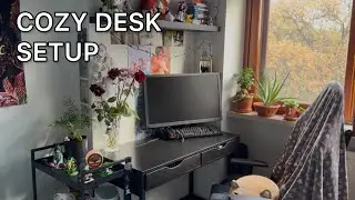 a slow day at home ☁️ desk reset & morning routine