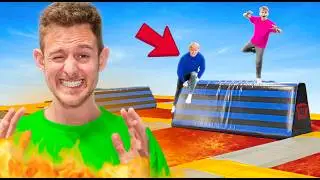 VLOER IS LAVA IN GESLOTEN TRAMPOLINE PARK *Met Boaz