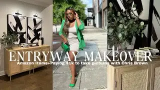 New Entryway Transformation, Amazon Entryway Decor, $1000 Chris Brown Picture, Vlog |AMBERSHARNIECE