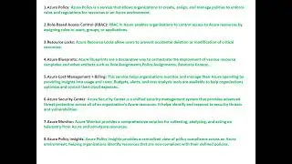 Azure Interview question 2 : What are the different aspects of Governance in Azure ?