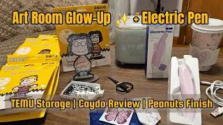 Art Room Makeover + Caydo Electric Pen Review | Stackable Storage & Peanuts Diamond Painting Fun