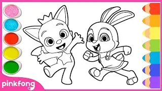 Pinkfong Wonderstar Coloring Fun! Let's Colors Pinkfong and Jenny | Coloring Pages for Kids