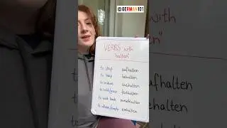 Aufhalten, behalten, aushalten&hellip;German Verbs with halten🇩🇪 #deutschlernen #lernen #german #de #verb
