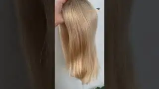 Jewish Toppers human hair rooted blonde  silk top with hair weft clip in