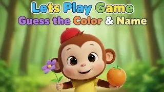 Monkey Asks Colors & Fruits 🌸🍎 | Fun - kids Learning Game #kids #monkey #fruit #flowers @gala_kids 