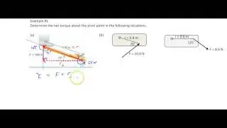 Chapter 9, Example #1 a,b (Calculating Torque)