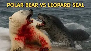 Когда белый медведь встречает самого свирепого морского леопарда