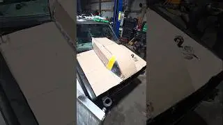mocking up the drift trucks hood #v8 #driftcar #supercharged #ford #vw #mechanic #project #drift