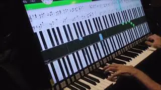 シンセシアの練習モードでのピアノ練習　オリビアを聴きながら 楽譜の読めない初心者