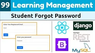 Django ReactJs LMS #99 | How to work forgot password in django with reactjs | DRF ReactJs Learning