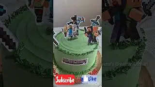 Minecraft Theme Cake Without Fondant #HomeBaker#Margao
