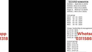 Bed 1.5 year Datesheet Spring 2019 #datesheet #Aiou