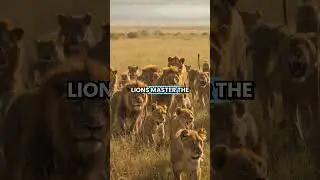 Masters of Savanna Strategy 🦁 #wildlife #lion  #animalkingdom