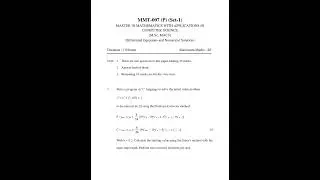 MMT - 007 P (Set 1 ) June 2023 Question Paper