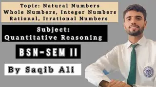 Bsn Semester 2 Sub: Quantitative Reasoning CH: Numerical Literacy & Number System Part I Dow Ppt by 