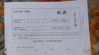 Lpcet Question paper 2024 for ITI students#Lpcet #Bridge course #sbtet