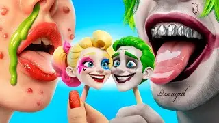 Extreme Makeover with Gadgets from Nerd to Beautiful Beauty Bride Harley Quinn / TikTok!