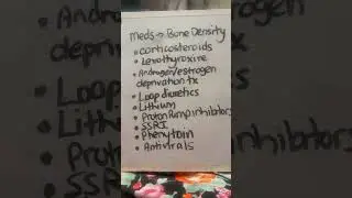 Medications That Affect Bone Density #nursingstudent #nursingschool #pharmacology #osteoporosis