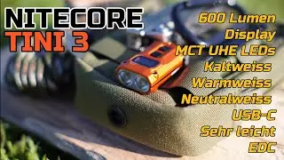 Nitecore TINI3 Mini EDC LED Taschenlampe Review Keychain Schl&uuml;sselbund Outdoor Beamshots Whitewall