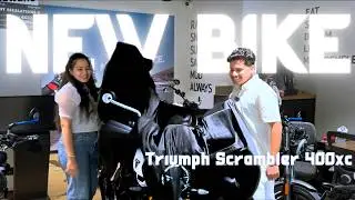 We bought a New Triumph Scrambler 400 XC (2025) | My First DREAM Bike | Delivery Day! ❤️