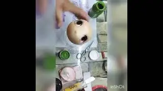 Cabeza de fofucha tallada