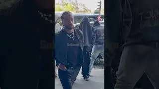 Travis Scott after and before the Vetements Spring-Summer 2025 show at Paris Fashion Week
